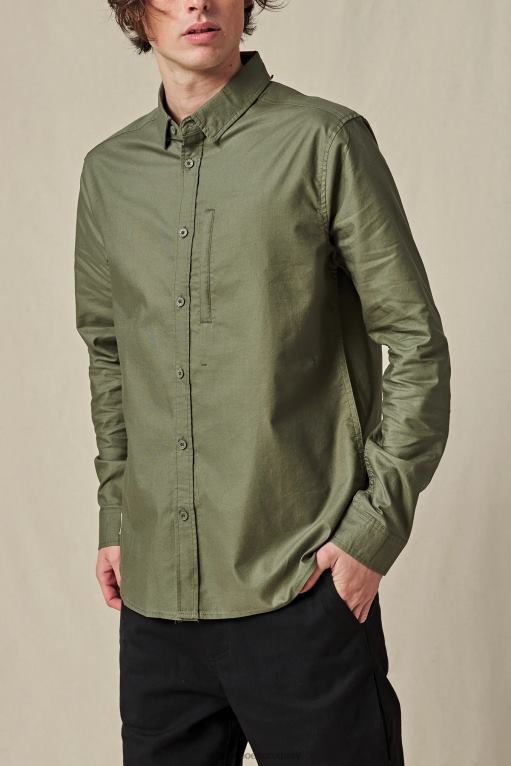 Globe Brand aceituna camisa fundación l/s 68L0T318 ropa - Image 2