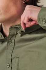 Globe Brand aceituna camisa fundación l/s 68L0T318 ropa - Image 7