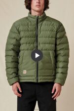 Globe Brand aceituna chaqueta de plumas de primera calidad 68L0T336 ropa - Image 3