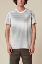 Globe Brand blanco camiseta a rayas horizonte 68L0T292 ropa