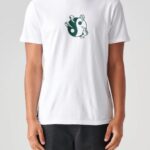 Globe Brand blanco camiseta desequilibrada 68L0T274 ropa