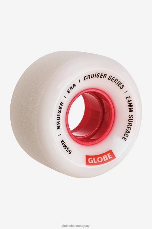 Globe Brand blanco/rojo/55 rueda bruiser cruiser 55mm 68L0T250 patinetas - Image 1