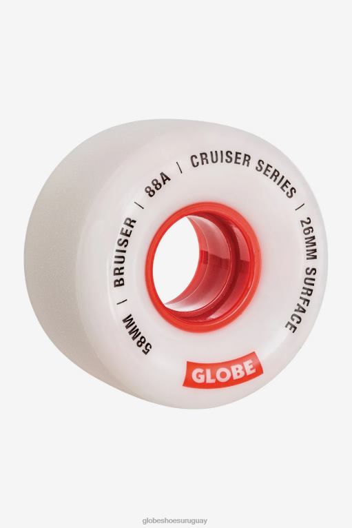 Globe Brand blanco/rojo/58 rueda bruiser cruiser 58mm 68L0T251 patinetas - Image 1