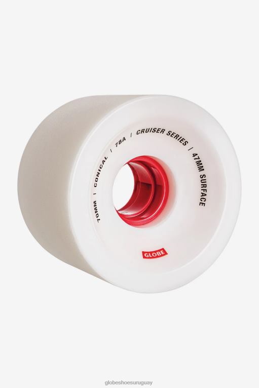 Globe Brand blanco/rojo/70 rueda de crucero cónica 70 mm 68L0T255 patinetas - Image 1