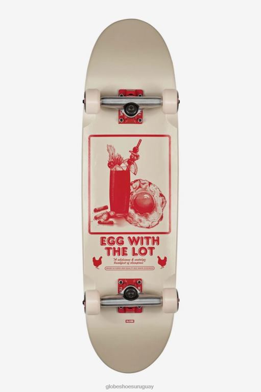 Globe Brand blanquecino/el lote eggy 8.625" completo 68L0T203 patinetas - Image 1
