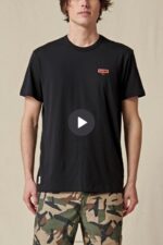 Globe Brand negro camiseta viva de baja velocidad 68L0T291 ropa - Image 5