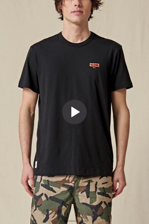 Globe Brand negro camiseta viva de baja velocidad 68L0T291 ropa - Image 5