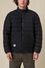 Globe Brand negro chaqueta de plumas de primera calidad 68L0T337 ropa