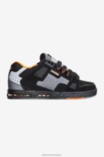 Globe Brand negro/gris/naranja sable 68L0T50 zapatos