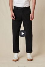 Globe Brand negro pantalón de base 68L0T341 ropa - Image 8