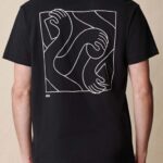 Globe Brand negro pilas en tee 68L0T302 ropa