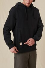Globe Brand negro sudadera con capucha corpulenta 68L0T323 ropa - Image 2
