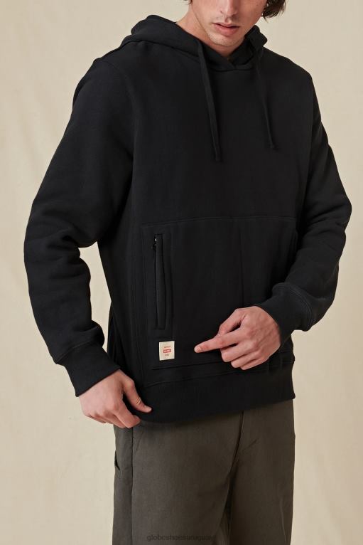 Globe Brand negro sudadera con capucha corpulenta 68L0T323 ropa - Image 2