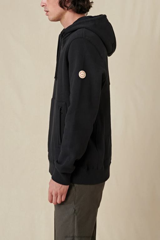 Globe Brand negro sudadera con capucha corpulenta 68L0T323 ropa - Image 4