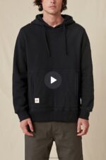 Globe Brand negro sudadera con capucha corpulenta 68L0T323 ropa - Image 8