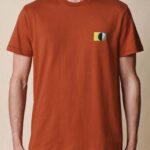 Globe Brand nuez oscura camiseta con bandera 68L0T297 ropa