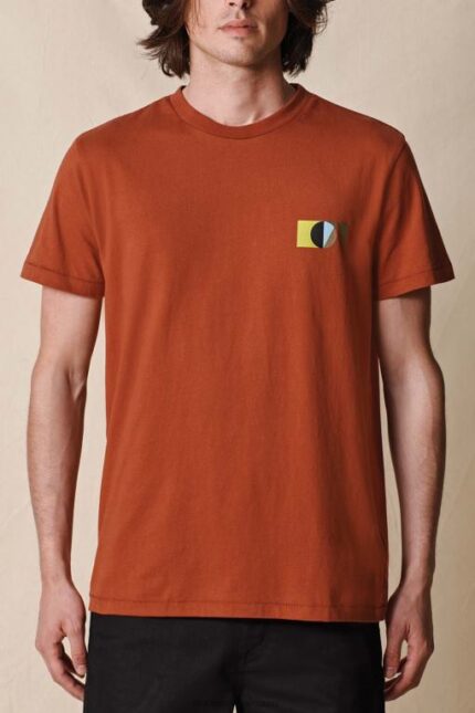 Globe Brand nuez oscura camiseta con bandera 68L0T297 ropa